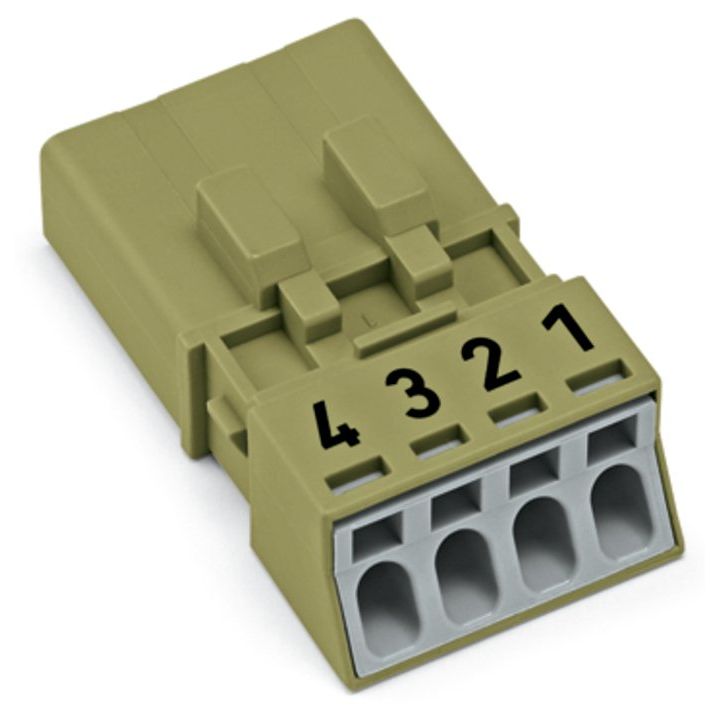 WAGO - Steckverbinder für steckbare Gebäudeinstallation Stecker 4-polig 890-274 hellgrün − 50 Stück