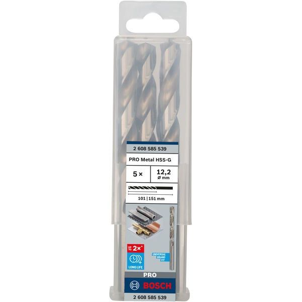 Bosch - Bohrer PRO Metal HSS-G 2608585539 Spiralbohrer 12,2 x