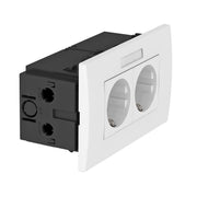 OBO Bettermann - Steckdose Steckdoseneinheit SDE-RW D0RW2B 2fach 84x140x59 rws − 1 Stück