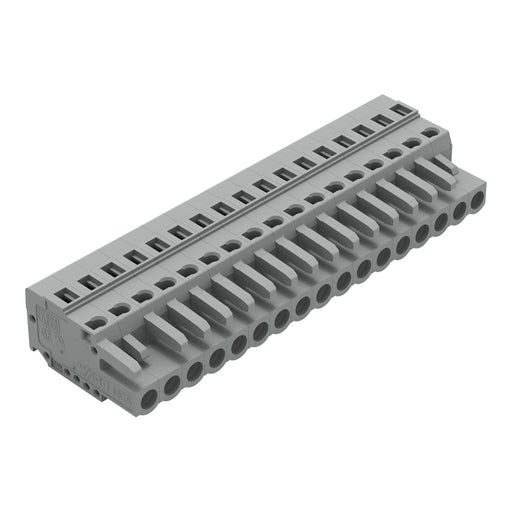 WAGO - Kabelsteckverbinder für Leiterplattensteckverbinder 1-Leiter-Federleiste 231-117/102-000 CAGECLAMP,2,5 mm²,gr − 25 Stück