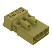 WAGO - Steckverbinder für steckbare Gebäudeinstallation Stecker 4-polig 890-274/072-000 hellgrün − 50 Stück