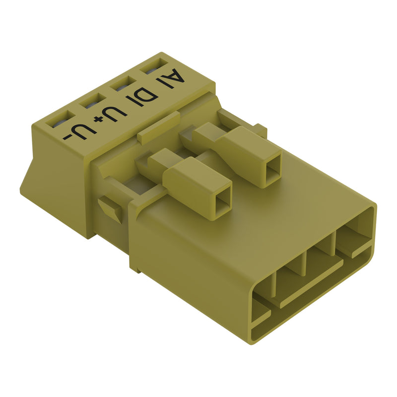 WAGO - Steckverbinder für steckbare Gebäudeinstallation Stecker 4-polig 890-274/072-000 hellgrün − 50 Stück