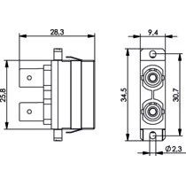 Telegärtner - LWL-Kupplung ST/SC Duplex Adapt. MM 100007272 Phosphorbronzehülse
