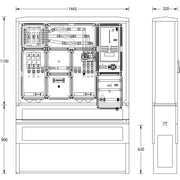 uesa - Zähler-Komplettschrank Wandlermessung WM-ZP 250 A S.Berlin 1100x1445x320mm