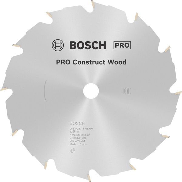 Bosch - Kreissägeblatt PRO Construct Wood 2608641200 Kreissägeblatt 184 x