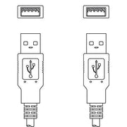 Leuze - Konfektioniertes Sensor-Aktor-Kabel Verbindungsleitung KB USB A - USB A