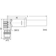WAGO - Konfektioniertes Sensor-Aktor-Kabel Power-Leitung M12L-St. 756-3504/050-100 winklig,5-polig