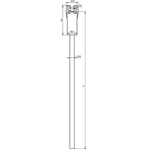 DEHN - Distanzhalter für Blitzschutz DEHNiso-DLH Distanzhalter DILH8DS10L280KGRGFK D 10mm f. Rd 8mm