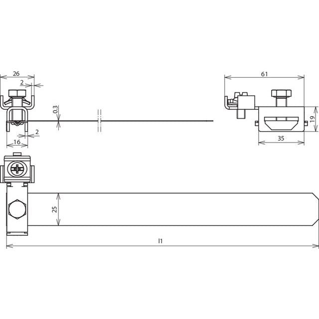 DEHN - Erdungsbandklemme Erdungsbandrohrschelle BRS2760AQ425V2A D 26,9-60,3mm
