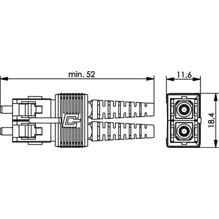 Telegärtner - LWL-Steckverbinder STX IP20 SC-RJ-Stecker 100007588 MM