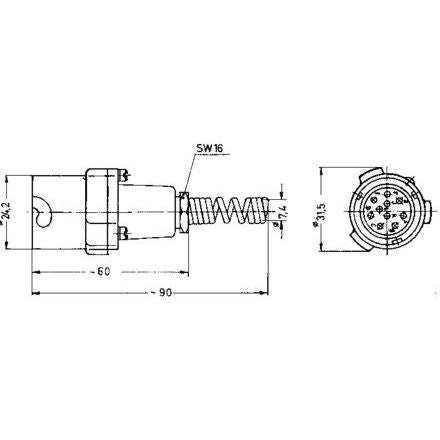 Telegärtner - I/O-Steckverbinder NF-Kabelbuchse 100022925 U78/U-M m.Met.Rückt