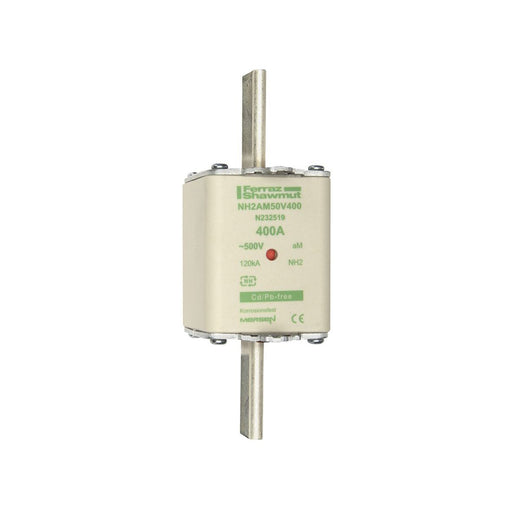 Mersen - Messersicherung Sicherungseinsatz NH aM NH2AM50V400 Gr.2 400A sfü KM − 3 Stück