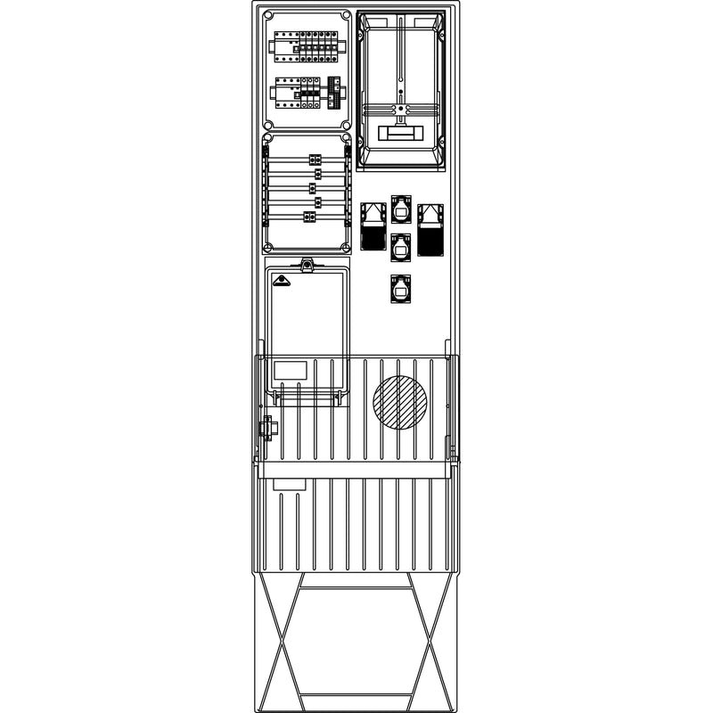 Elsta Mosdorfer - Zähler-Komplettschrank FP A340 N5 1Z 3.HZ 0/1/1/3 FP7341.N5.0113 TT