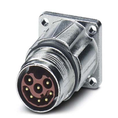Phoenix Contact - Rundsteckverbinder, feldkonfektionierbar (Industriesteckverbinder) Gerätesteckverbinder ST-17P1N8AWQ00S Vorderwand
