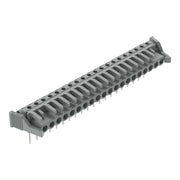 WAGO - Ein- und mehrpolige Klemmenleiste Federleiste f. Reihenklem. 232-250/005-000/039- 0,6x1,abgewinkelt,gr − 10 Stück