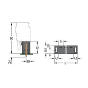 WAGO GmbH & Co. KG - Leiterplattensteckverbinder THR - Stiftleiste Lötstift 231 - 13#4055143697958 1,0x1,0,gerade,sw − 170 Stück