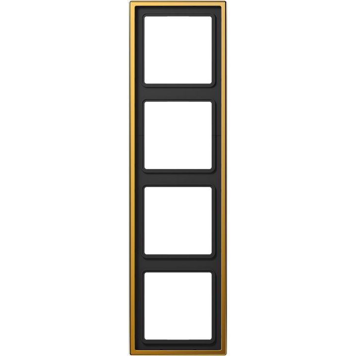 Jung - Abdeckrahmen Rahmen 4-fach go24Karat LS 984 GGO waage/senkrecht