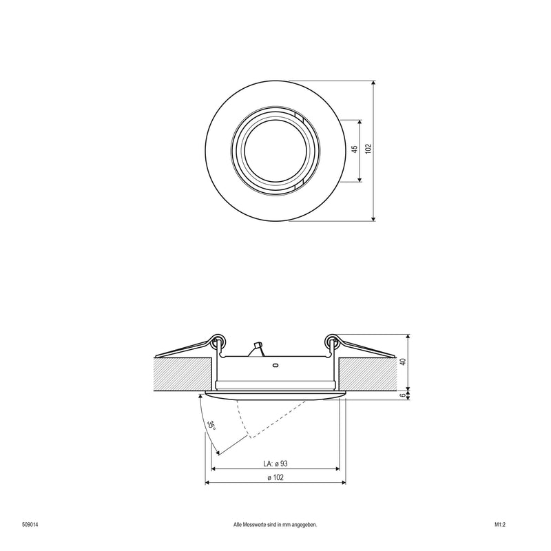 EVN Lichttechnik - Downlight/Strahler/Flutlicht NV EB-Leuchte 509 014 chr/mt 50W 12V IP20
