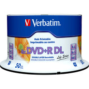 Verbatim - Speichermedium digital DVD+R DL 8.5GB/240Min/8x 97693 (VE50) Cakebox (50 Disc)