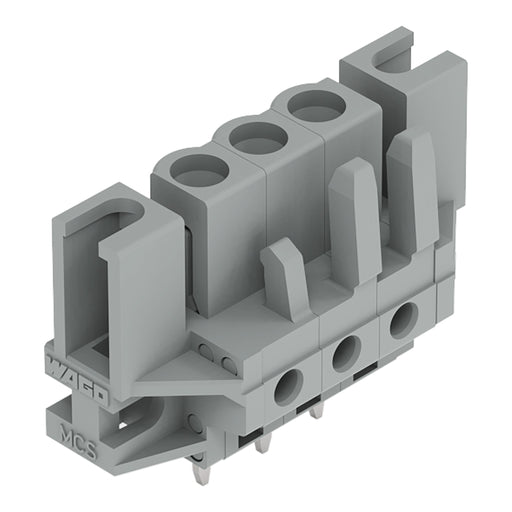 WAGO - Leiterplattensteckverbinder THT-Federleiste gerade 232-133/047-000 Rastermaß 5mm,grau − 50 Stück