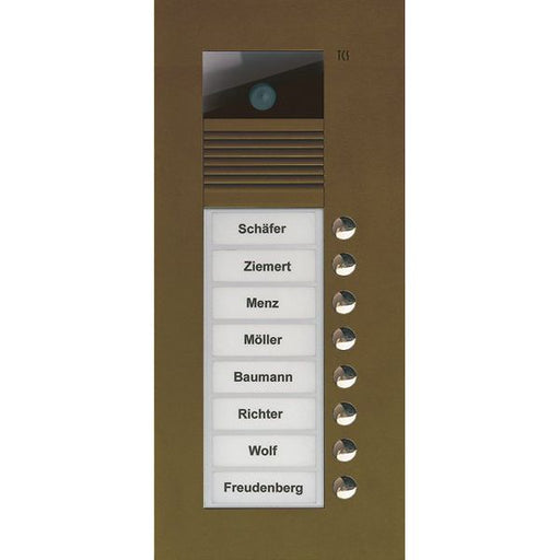 TCS Tür Control - Türstation für Türkommunikation Video color Außenstation V AVU14080-0012 PUK 8 Tasten 1-spalt