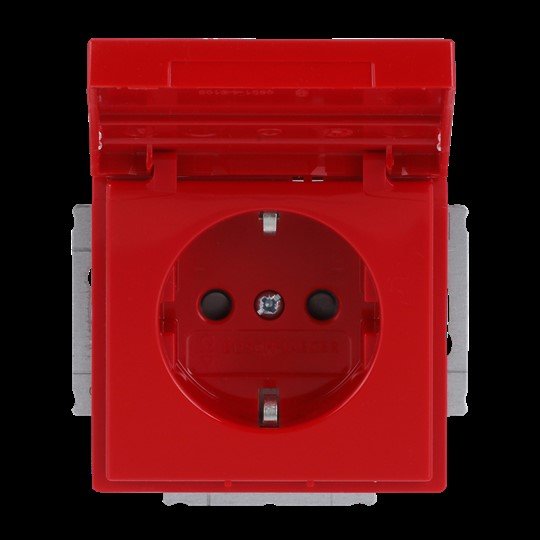 Busch-Jaeger - Steckdose SCHUKO Steckdosen-Einsatz 20 EUKNB-12-82 rot RAL3020