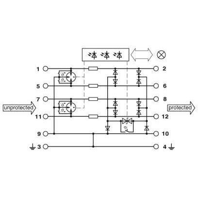Phoenix Contact - Überspannungsableiter für Informations-/MSR-Technik Überspannungsschutz-Gerät PT-IQ-5-HF-5DC-UT für HF Anwendungen