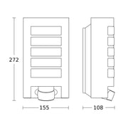 Steinel - Decken-/Wandleuchte Sensor-Außenleuchte L 12 S anthrazit 108 x 155 x 272 mm