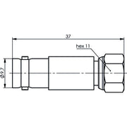 Telegärtner - Koax-Kupplung Adapter BNC-F (F-M) 100023644 − 5 Stück