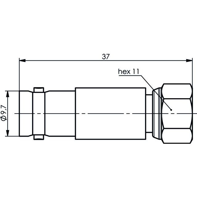 Telegärtner - Koax-Kupplung Adapter BNC-F (F-M) 100023644 − 5 Stück