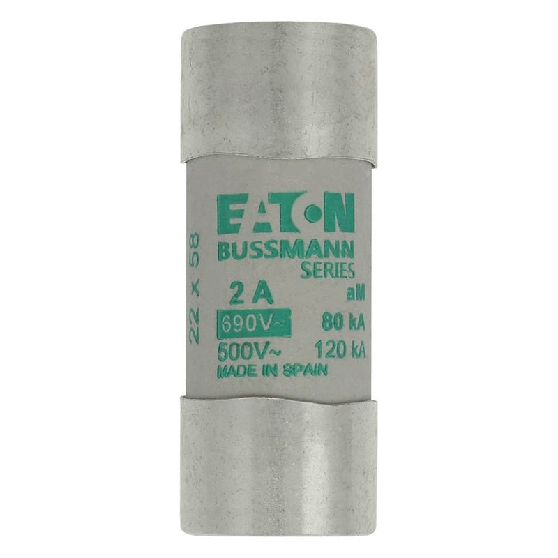 Eaton - Zylindrische Sicherung Sicherungseinsatz Nieders. CYLINDRICA#C22M2 2A AC 690V 80kA − 10 Stück