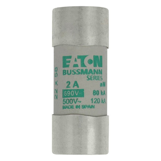 Eaton - Zylindrische Sicherung Sicherungseinsatz Nieders. CYLINDRICA#C22M2 2A AC 690V 80kA − 10 Stück