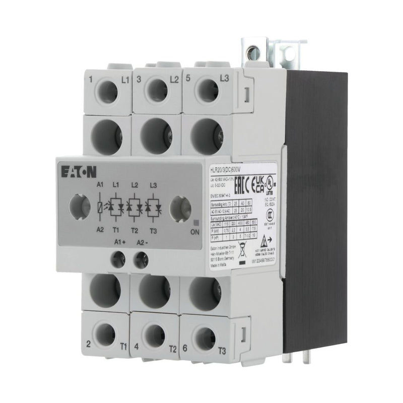 Eaton - Halbleiterrelais Halbleiterrelais, 3-phasig HLR20/3(DC)600V 20 A, 42 - 660 V, DC