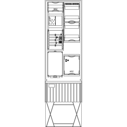 Elsta Mosdorfer - Zähler-Komplettschrank Zähleranschlusssäule 10051777 A340 N3 1Z BKEI 48TE