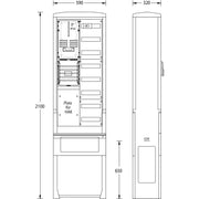 uesa - Zähler-Komplettschrank Zähleranschlußsäule ZAS-S-1-1VF Netze BW 2100x590x320mm
