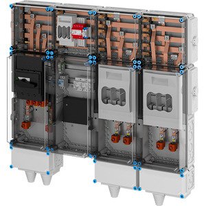 Hensel - Verteilerschrank für Energieversorgung Ladeverteiler Mi EV 200kW 2001 b. z. 2 Ladepunkte