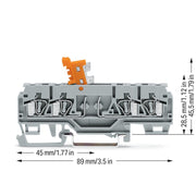 WAGO - Trenn- und Messtrenn-Reihenklemme Trenn u. Messklemme 280-874 0,08-2,5mmq grau