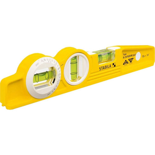 Stabila - Wasserwaage Torpedo-Wasserwaage 81 SVREM W360 25cm, Winkellibelle
