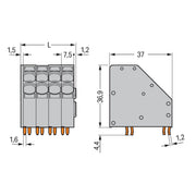 WAGO - Leiterplattenklemme 2-Leiter-Leiterplattenkle. 746-2303 10mm² − 40 Stück