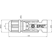 Lapp Zubehör - Rundsteckverbinder, feldkonfektionierbar (Industriesteckverbinder) EPIC-SOLAR-4-M-4-...-6qmm 44428262 − 100 Stück