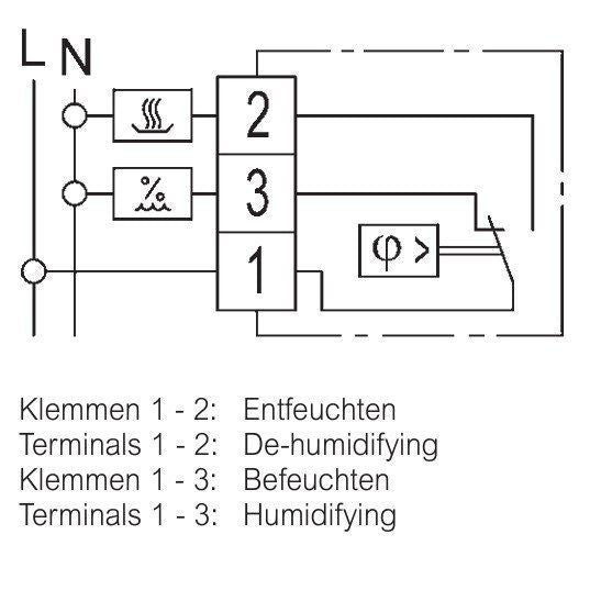 Eberle Controls - Raumhygrostat Hygrostat HYG-E 6001 rw