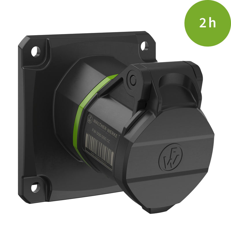 Walther Werke - CEE-Anbausteckdose (IEC 60309) CEE NEO Anbaudose FW510302CC schräg 1 6A 3P 2h