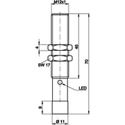 Ipf Electronic - Induktiver Näherungsschalter Sensor IC1201L0 induktiv