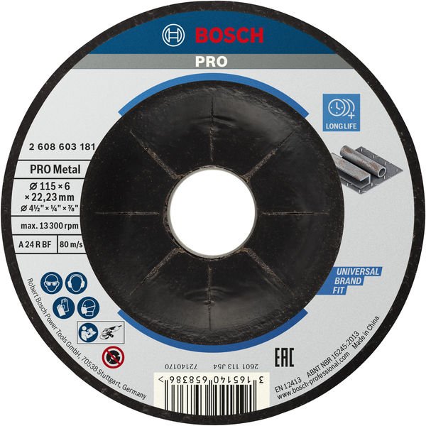 Bosch - Trenn-/Schleifscheibe PRO Metal Schleifscheibe, 2608603181 115 x 6 x 22.23 mm
