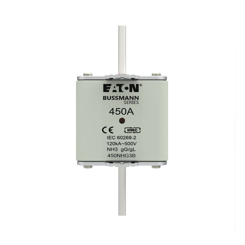 Eaton - Messersicherung Sicherungseinsatz Nieders. NH-SICHERU#450NHG3B 450A AC 500V 120kA − 3 Stück