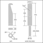Thorn - Straßen - und Platzleuchte LED - Poller URBA BOLLA #96275590 4000K
