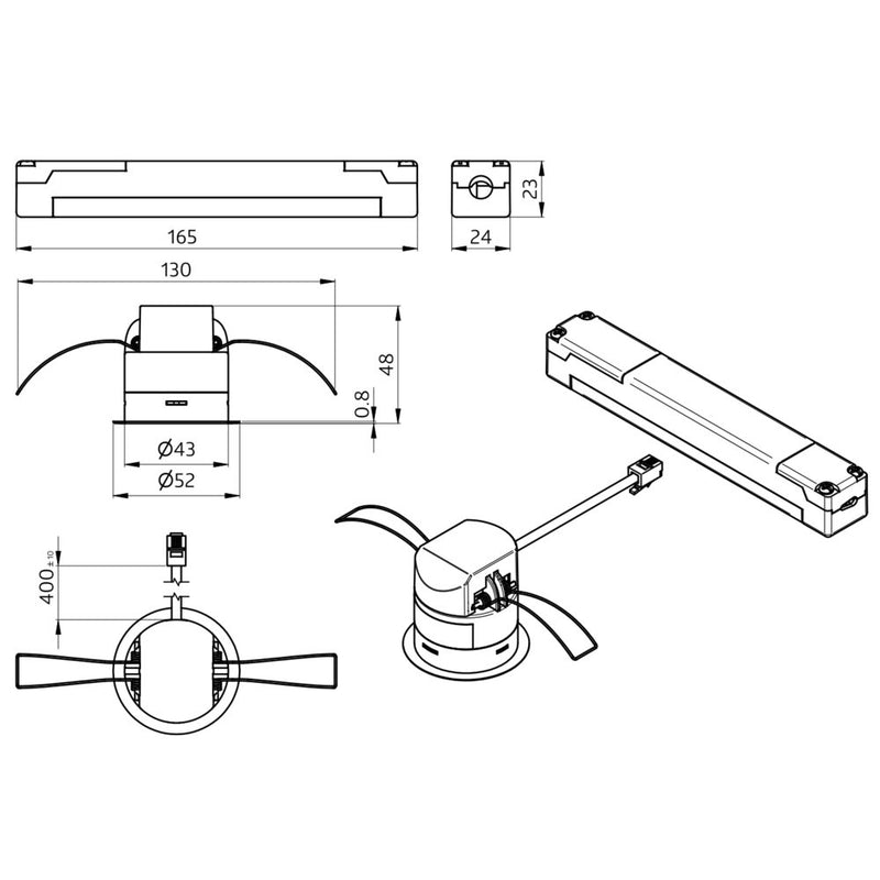 BEG Brück Electronic - Bussystem-Bewegungsmelder Präsenzmelder PD11MDACOFLAT DALI-2 DALI