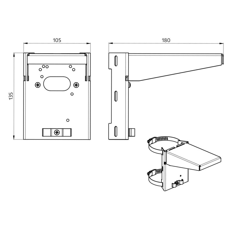 BEG Brück Electronic - Zubehör/Ersatzteile für Bewegungsmelder Masthalterung 93220