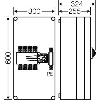 Hensel - Lasttrennschalter Mi-Lastumschaltergehäuse Mi 7481 160A 4polig+PE