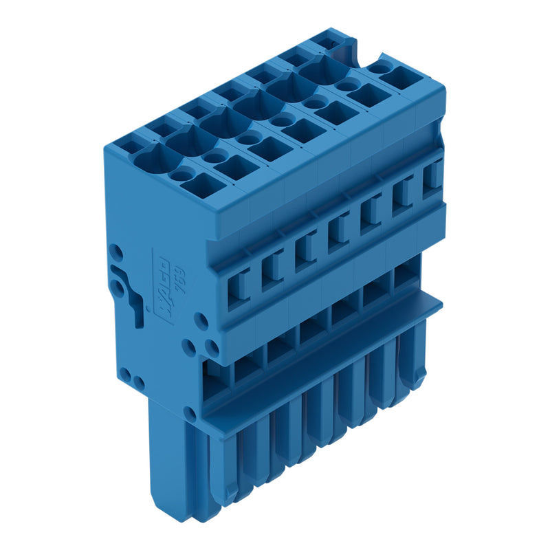 WAGO - Ein- und mehrpolige Klemmenleiste 1-Leiter-Federleiste 769-107/000-006 CAGE CLAMP,4mm²,blau − 25 Stück